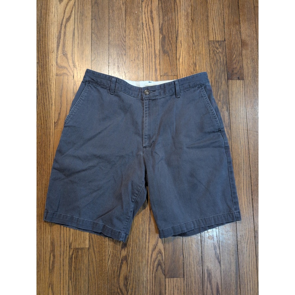 Dockers Mens 34 Navy Blue Saltwater Fade Stretch Chino Shorts Tech Pocket